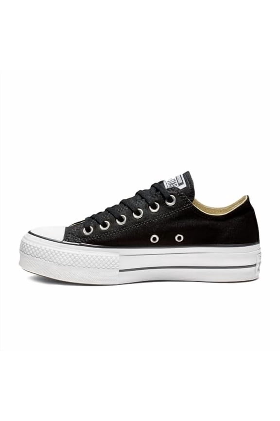 Women's Lift Canvas Low Top Sneaker, Black/White/White, 6