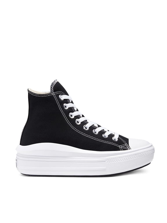 Chuck Taylor All Star Move Women's Laceup Canvas Platform Sneakers (Black White, US 10)