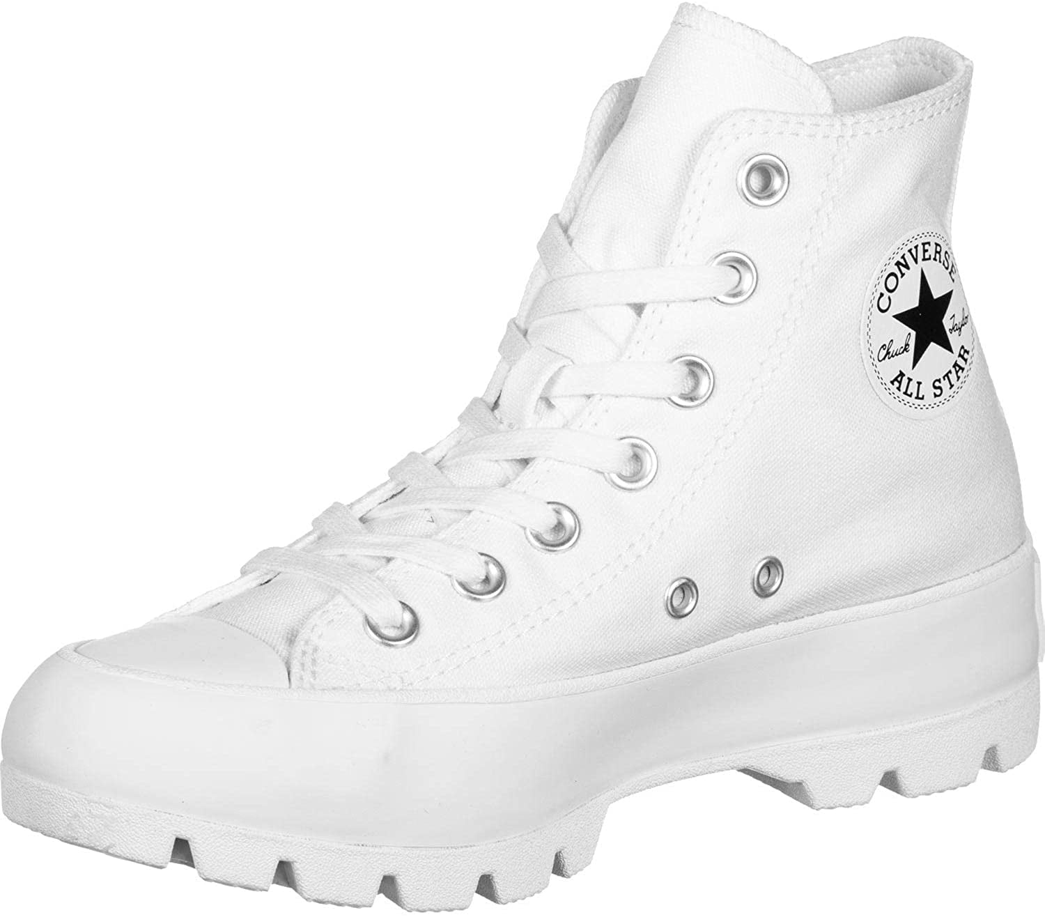 Star Lugged White Platform High Top Star Lugged Chuck White