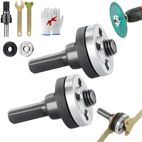 Conversion Angle Grinding Adapter Connecting Rod Kit for Electric Drill,Angle Grinder Electric Drill Conversion Kit,With Replacement Grinder Flange Nuts and Spanner Wrench Tool (2Set, 6mm)
