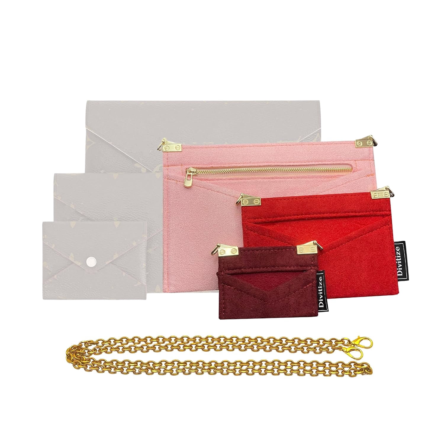Conversion Kit with Chain compatible with Pochette Kirigami, Insert ...