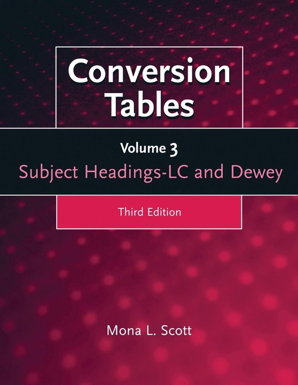 Subjet Table Conversion Tables: Volume Three, Subject Headings LC and Dewey ...