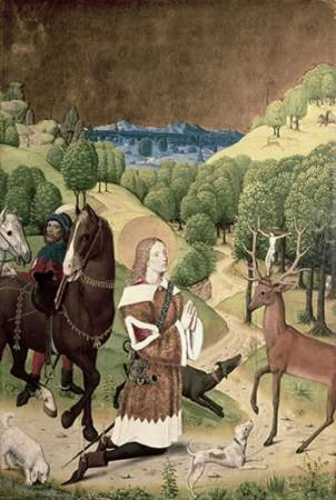Conversion of St Hubert Canvas Art - Master of Werden (20 x 28)