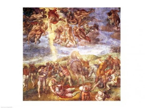 Conversion of St Paul Canvas Art - Michelangelo Buonarroti (24 x 18)