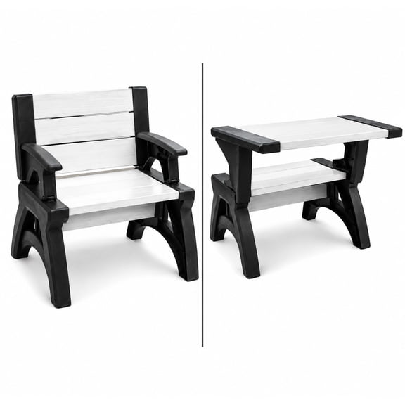 Convert A Chair Convertible Outdoor Chair to Table, Space-Saving Patio Furniture - Midnight Birch Gen 2.