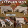 thumbnail image 1 of Convert a Bench 60" Outdoor / Vinyl Patio Bench Picnic Table, Adobe, Generation II, 1 of 7