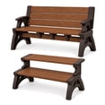 thumbnail image 1 of Convert a Bench 60" Folding Vinyl Patio Bench Picnic Table, Espresso - Gen 2, 1 of 9