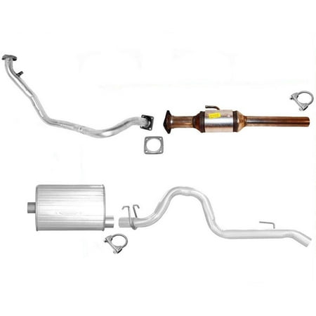 Converter Plus Muffler Complete Exhaust Pipe System for Jeep Wrangler 4.2 87-90