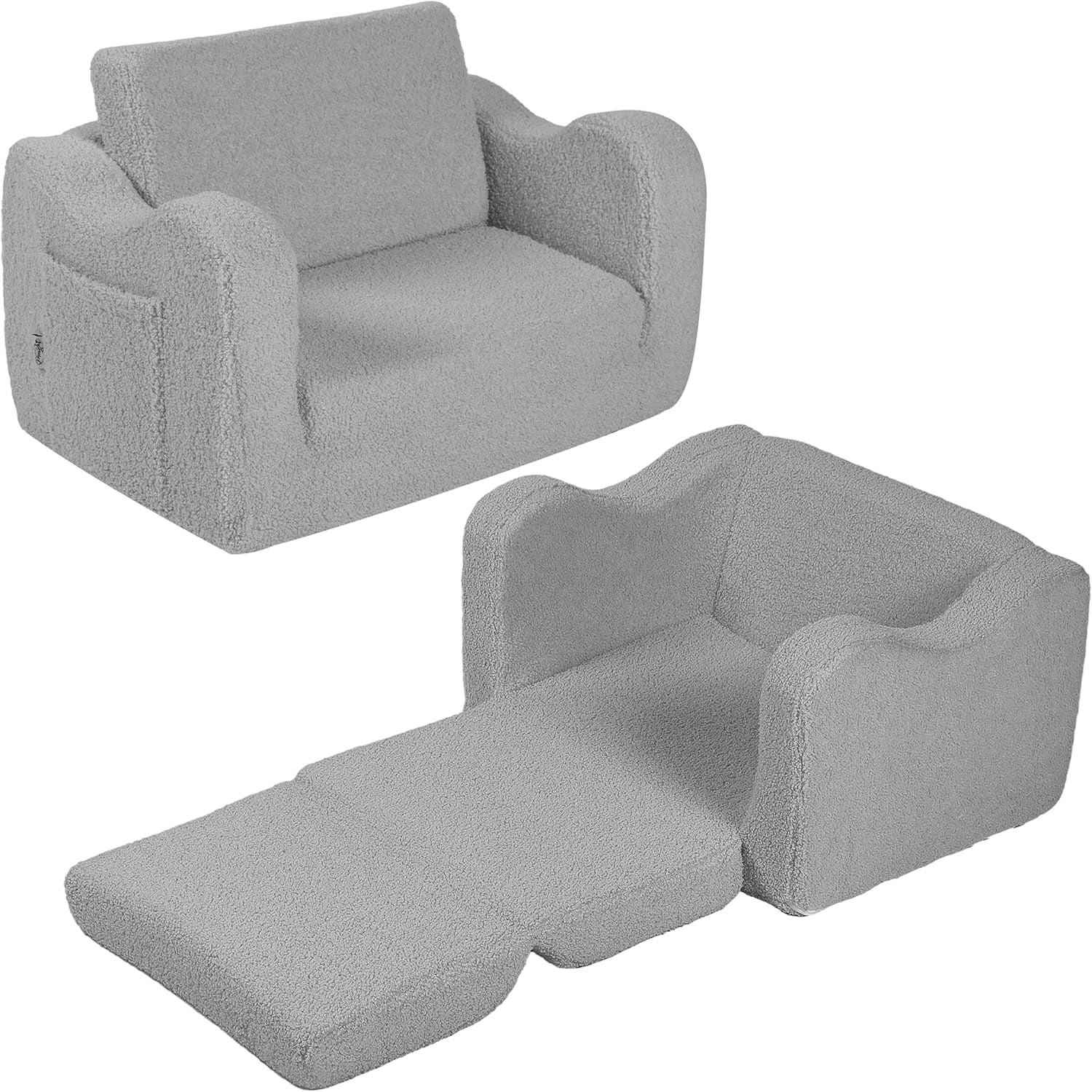 Convertible 2 in 1 Toddler Chairs Comfy Cozy Lounge Chair for Kids