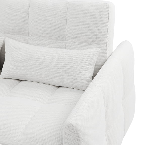 Convertible 52.8" Sofa with Tufted Design and Adjustable Backrest / Suitable for Compact Spaces, Personalized Comfort