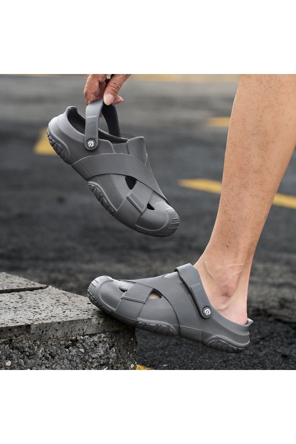 Convertible Back Strap Closed Toe Clogs Non Slip Outdoor Beach Garden Slip On Sandals