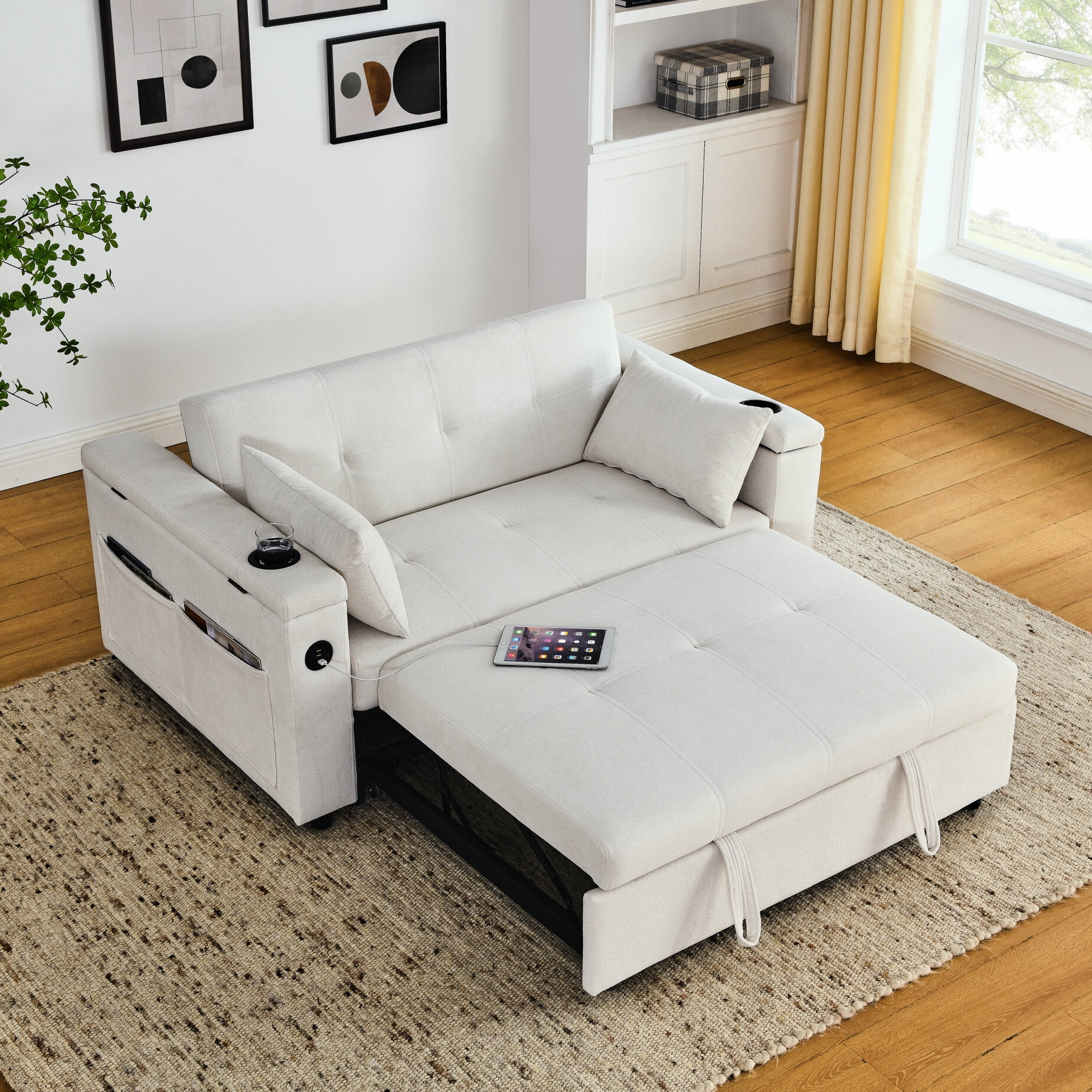 Convertible Chair Bed, 3 in 1 Convertible Sofa Bed Sleeper Chair with ...