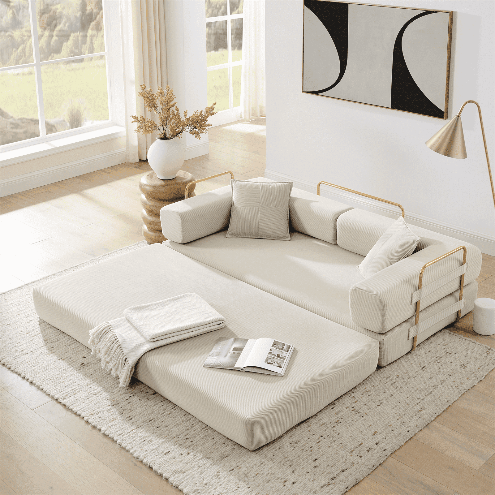Convertible Couch Sofa Bed Foldable Floor Sleeper | Modern Fold Out ...