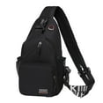 thumbnail image 1 of Convertible Crossbody Backpack, with Headphone Hole & Side Pockets, Adjustable Shoulder Strap, Multiple Compartments, Lightweight Durable Fabric for Travel, Hiking, Daily Commute, 1 of 9