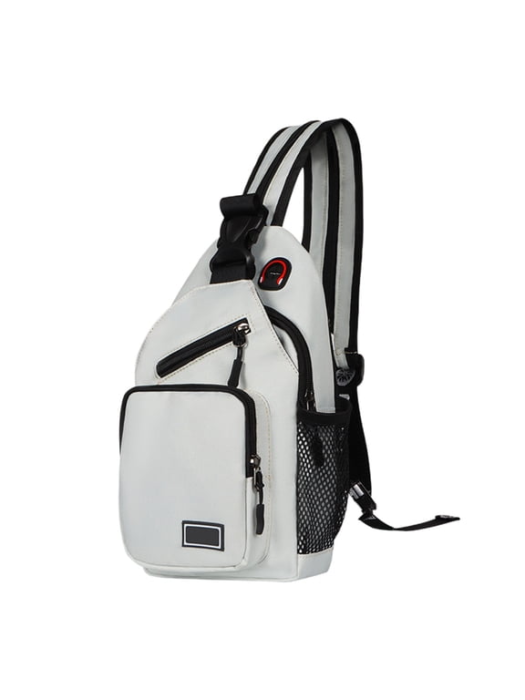 Convertible Crossbody Bag for Women Men Small Backpack, Lightweight Waterproof Sling Bag Cross Body Backpack for Travel, Hiking White