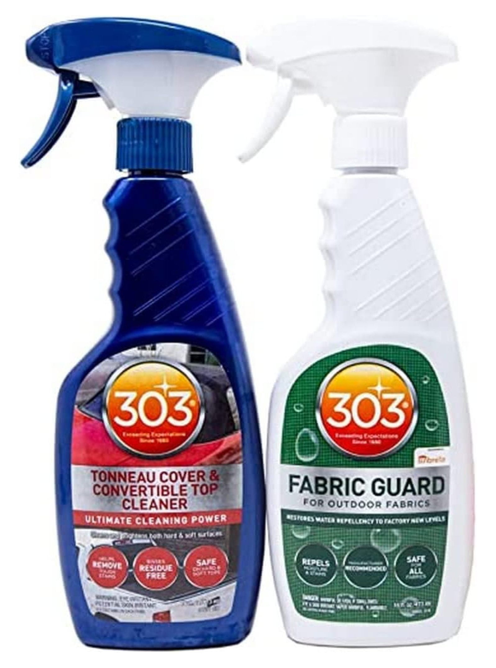 Convertible Fabric Top Cleaning and Care Kit - Cleans And Protects Fabric Tops - Includes Tonneau Cover And Convertible Top Cleaner 16 fl. oz. + Fabric Guard, (30520) 32 Fl Oz (Pack of 1)