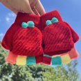 thumbnail image 1 of Convertible Fingerless Gloves Knit Glove with Mitten Cover for Kids aged 5-10Year, 1 of 4