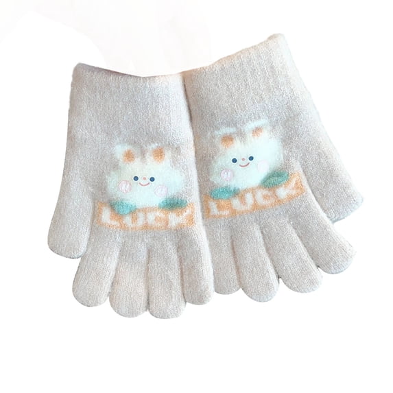Convertible Flip Top Gloves Kids Half Finger Mittens Winter Warm Gloves Boys Girls Outdoor Sports
