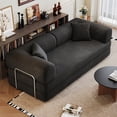 thumbnail image 1 of Convertible Floor Sofa Bed, 78.8" Compression Futon Couch Sleeper with Pillow Back Support, Corduroy Fabric Modular Sectional Loveseat for Living Room, Bedroom, Apartment, Black, 1 of 9