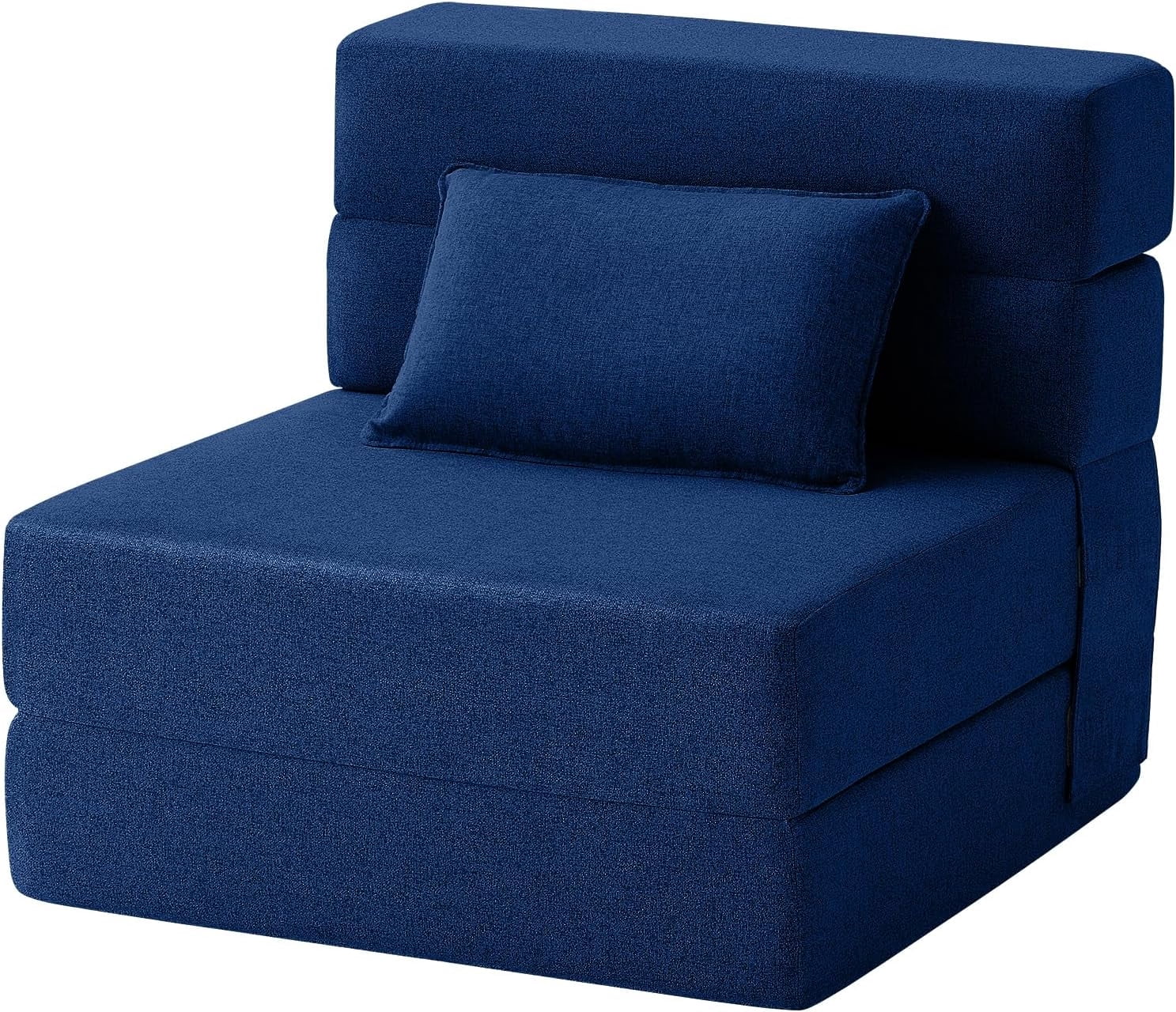Convertible Folding Sofa Bed - Sleeper Chair with Pillow, Modern Linen ...