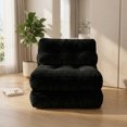 thumbnail image 1 of Convertible Folding Sofa Bed with Back Support, Portable Chair for Living Room Bedroom, Black, 1 of 9