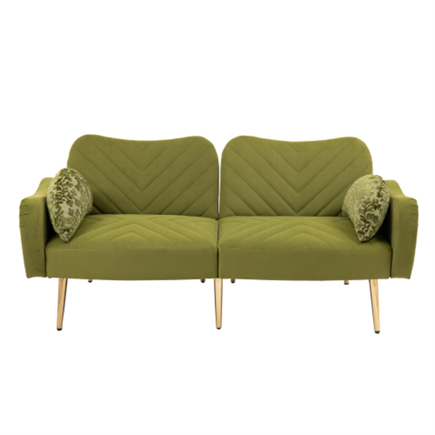 Convertible Futon Sofa Bed, 65 Inch Modern Velvet Tufted Upholstered ...