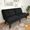 thumbnail image 1 of Convertible Futon Sofa Bed, Folding Sofa Sleeper,Modern Sofa Couch for Small Space,Apartment,Living Room,Black, 1 of 7