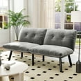 thumbnail image 1 of Convertible Futon Sofa Bed, Folding Sofa Sleeper,Modern Sofa Couch for Small Space,Apartment,Living Room,Gray, 1 of 7