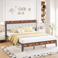 thumbnail image 1 of Simenmax Full Size Bed Frame with Storage Headboard,Grey, 1 of 6