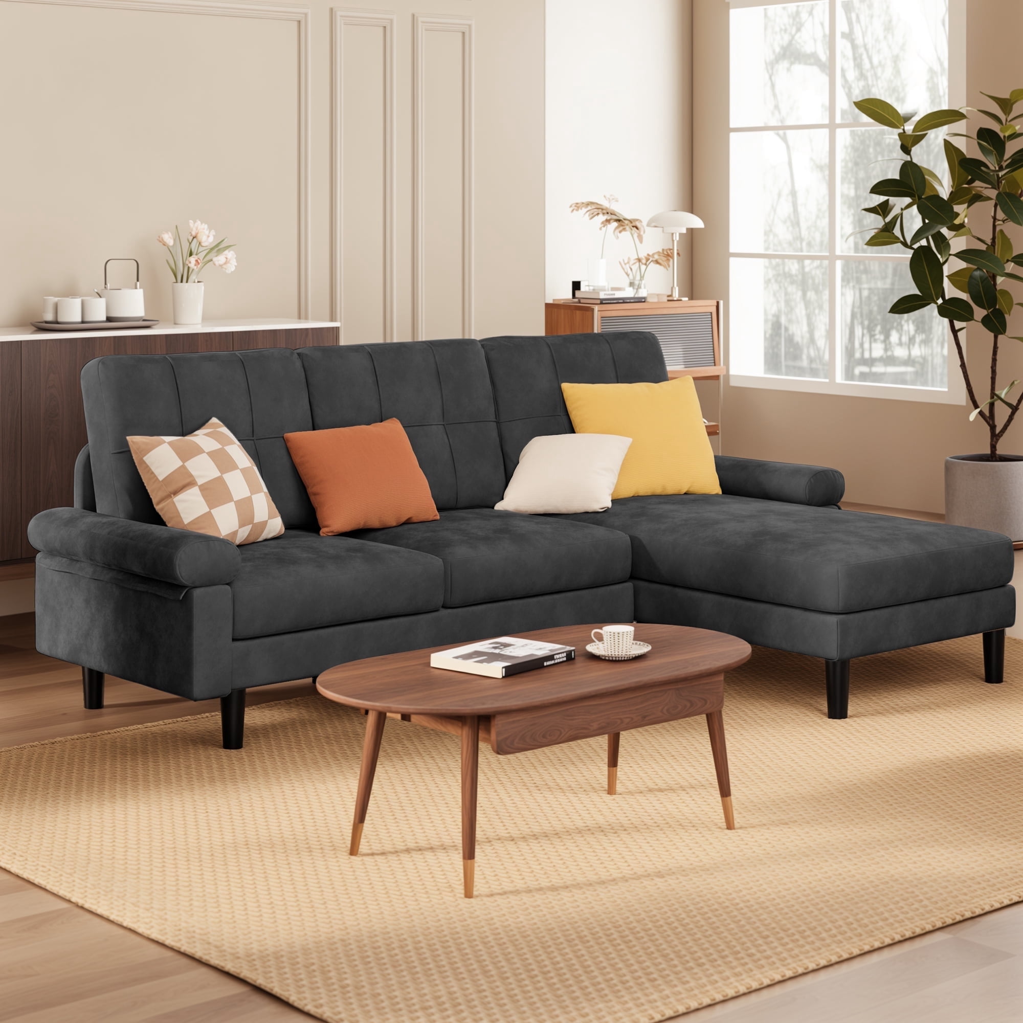 Convertible L Shaped Couches for Living Room, Upgraded Sofas for Small