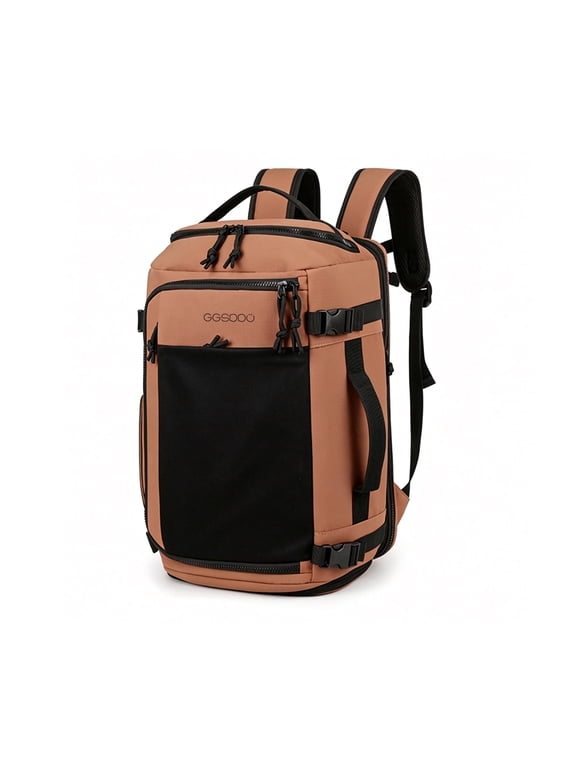 Convertible Laptop Travel Backpack, 180 Degree Open Design with Shoe Compartment and Anti‑Theft Secure Storage