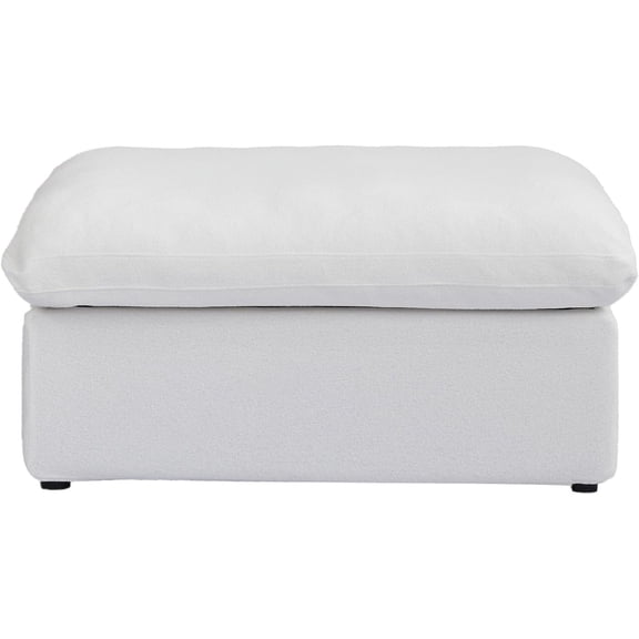 Convertible Modular Sectional Sofa, Ottoman Seat Cube, Customizable Modular Sectional Sofa for Living Room Office Apartment, White