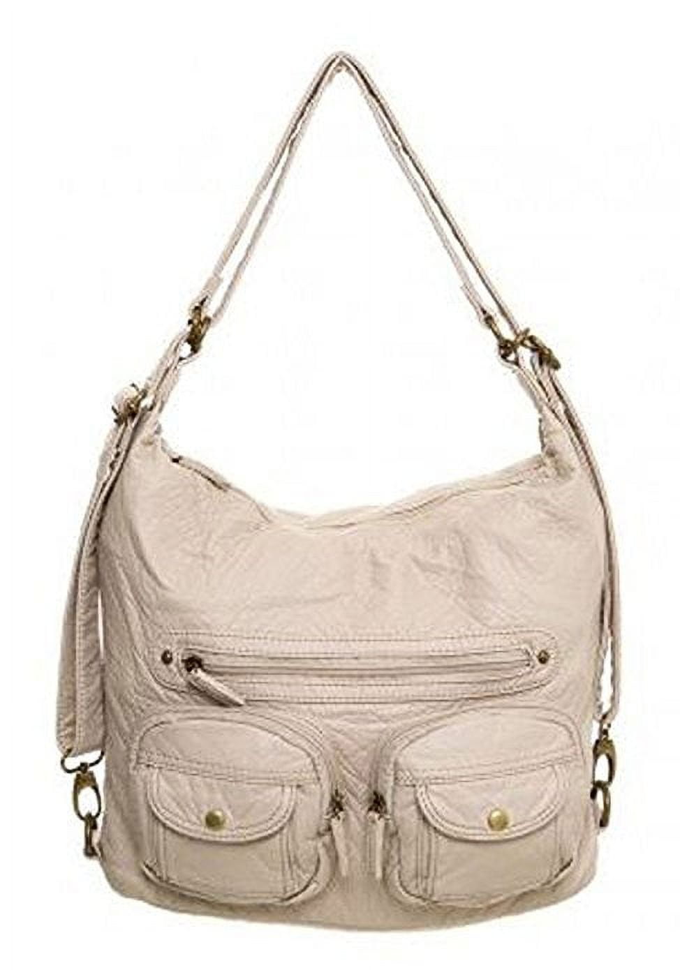 Convertible Purse Both Backpack and Shoulder Bag in Soft Vegan