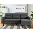thumbnail image 1 of Convertible Sectional Sofa Couch, L-Shaped Couch with Modern Linen Fabric (Gray), 1 of 8