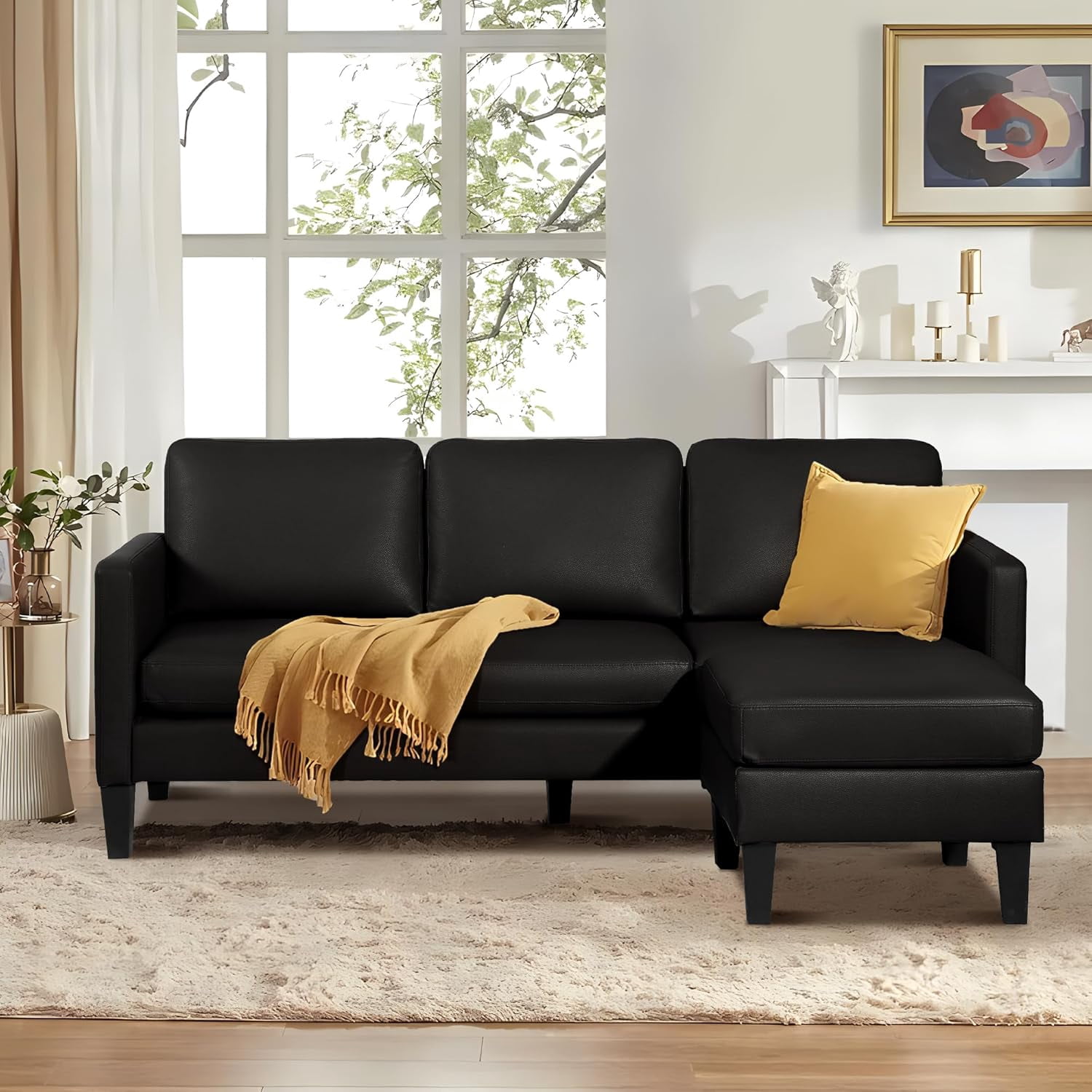 Convertible Sectional Sofa Couch for Living Room, L-Shaped Couch 3 ...