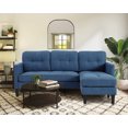 thumbnail image 1 of Convertible Sectional Sofa Couch, Modern L-Shaped Couch 3-Seat Sofa, Reversible Sectional, Blue, 1 of 6