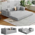 thumbnail image 1 of CHORRO Convertible Sleeper Sofa Bed,Compressed Floor Boneless Couch,Modular Modern Corduroy Sofa for Living Room Bedroom,Easy Assembly(Grey)78.8'', 1 of 11
