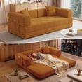 thumbnail image 1 of DILORA Convertible Sleeper Sofa Bed,Compressed Floor Boneless Couch,Modular Modern Corduroy Sofa for Living Room Bedroom,Easy Assembly(Yellow)78.8'', 1 of 9
