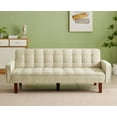 thumbnail image 1 of Convertible Sleeper Sofa Bed, Folding Futon Sofa Bed with Square Armrests,Futon Bed Loveseat,  3 Seater Upholstered Sleeper Couch for Living Room,Small Space,Apartments, 1 of 9