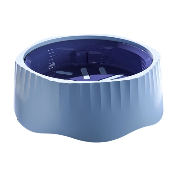 Convertible Slow Feeder Dog Bowl, 7.87 Inch Regular and Slow Mode for Fast Eaters, Anti-Bloat Interactive Puzzle Non- for Small Medium Large Dogs Cats, Seasonal Decor, Sky Blue