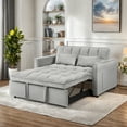 thumbnail image 1 of Leumius 3 in 1 Sofa Bed,Convertible Sleeper Sofa with Pull Out Bed,Loveseat Couch with Adjustable Backrest for Living Room,Gray, 1 of 6