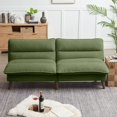 thumbnail image 1 of Convertible Sofa Bed 72″ Fabric Couch with Adjustable Backrest Loveseat Recliner Sleeper Living Room Furniture futon Set for Apartment Small Space, Green, 1 of 18