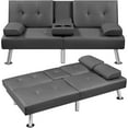Convertible Sofa Bed Adjustable Couch Sleeper Home Recliner Reversible
