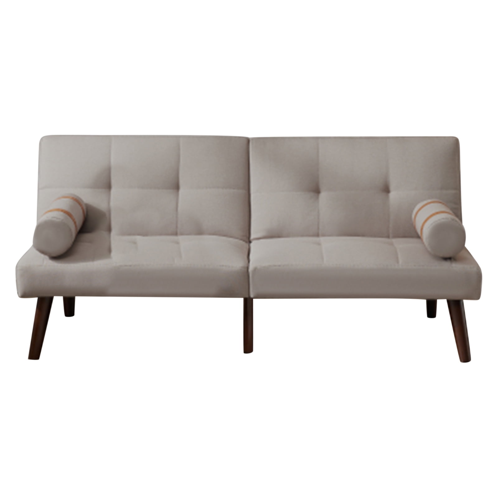 Convertible Sofa Bed Futon Linen Sleeper Couch with Adjustable ...