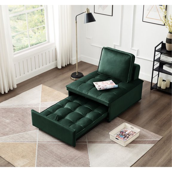 Convertible Sofa Bed with 1 Back Pillow / Many Scenes, Easy to Assemble