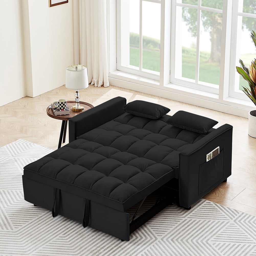 Convertible Sofa Bed with 105-180° Adjustable Backrest 500lbs Max Load ...