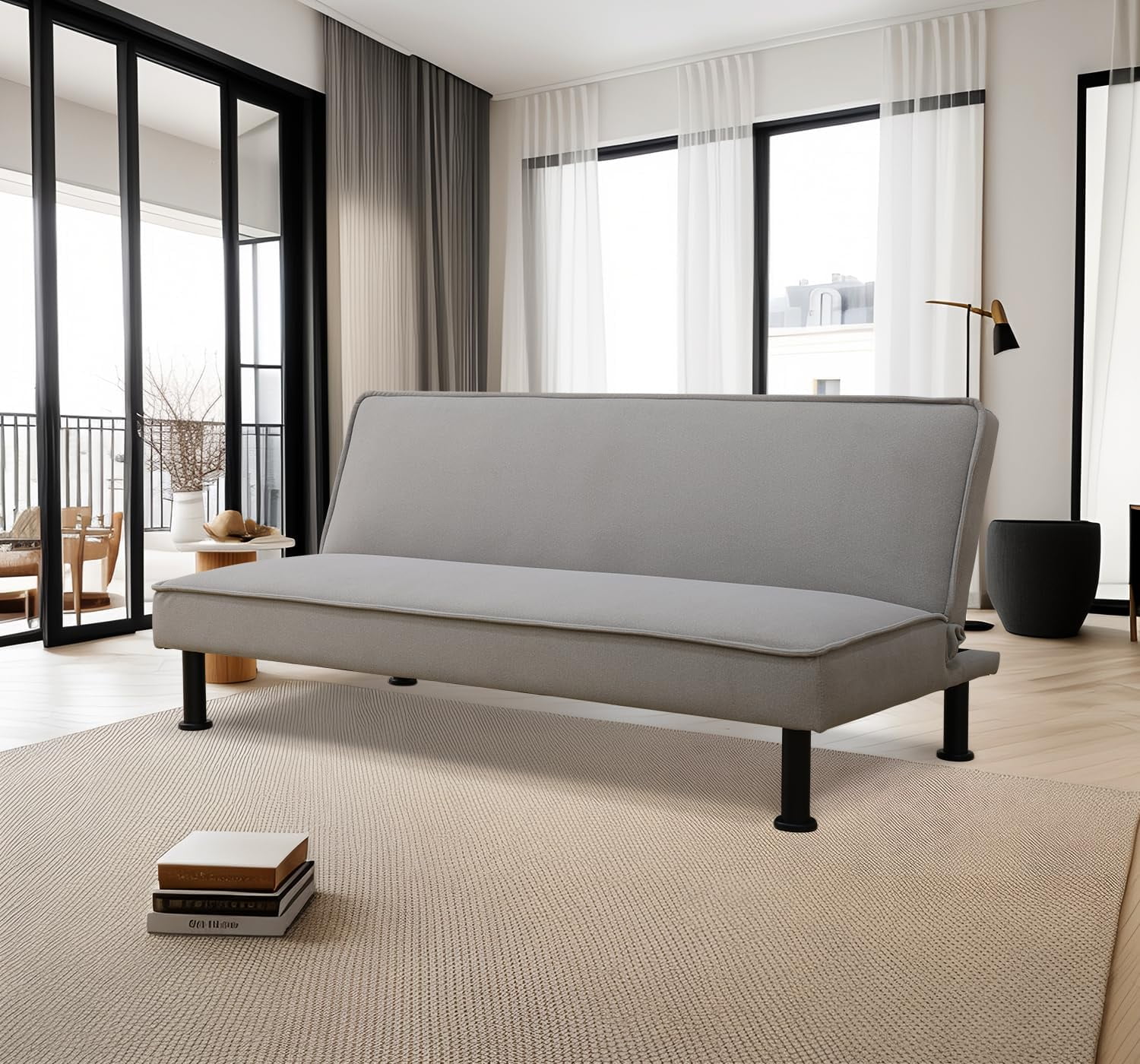 Convertible Sofa Bed with Adjustable Backrest 3 Positions, Convertible ...
