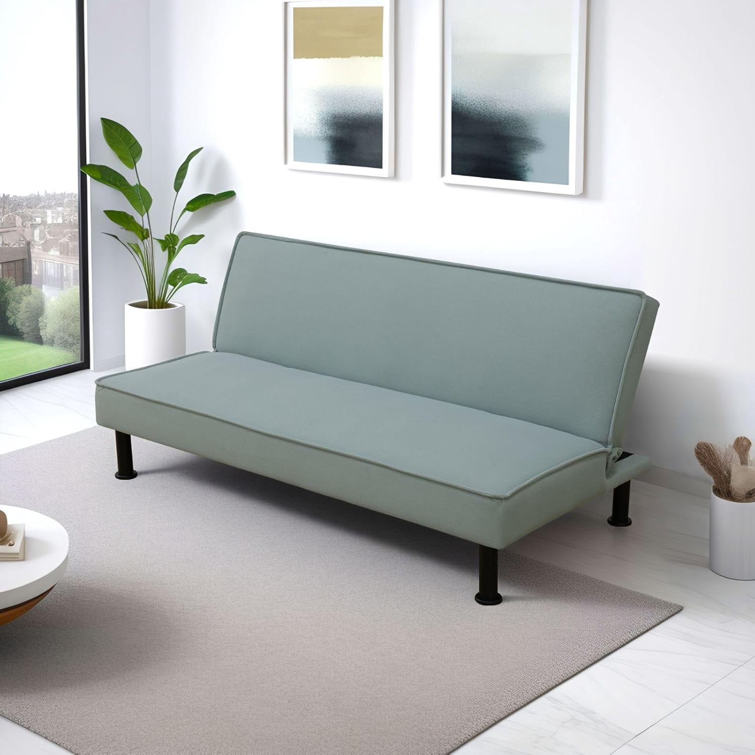 Convertible Sofa Bed with Adjustable Backrest 3 Positions, Convertible ...