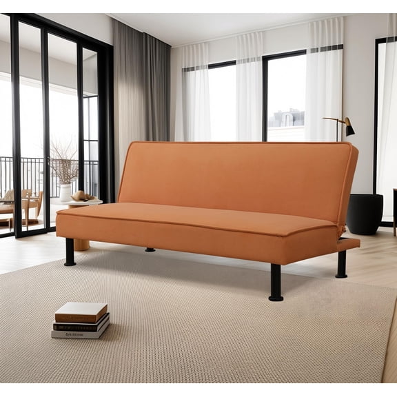 Convertible Sofa Bed with Adjustable Backrest 3 Positions, Convertible Sleeper Sofa, Folding Sofa Bed for Living Room and Small Spaces, 64'