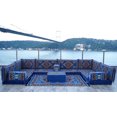 thumbnail image 1 of Convertible Sofa, Blue Arabic Majlis Floor Seating, Futon Sofa Bed, Sleeper Sofa Bed for Living Rooms, U Shaped Floor Cushions,, 1 of 4